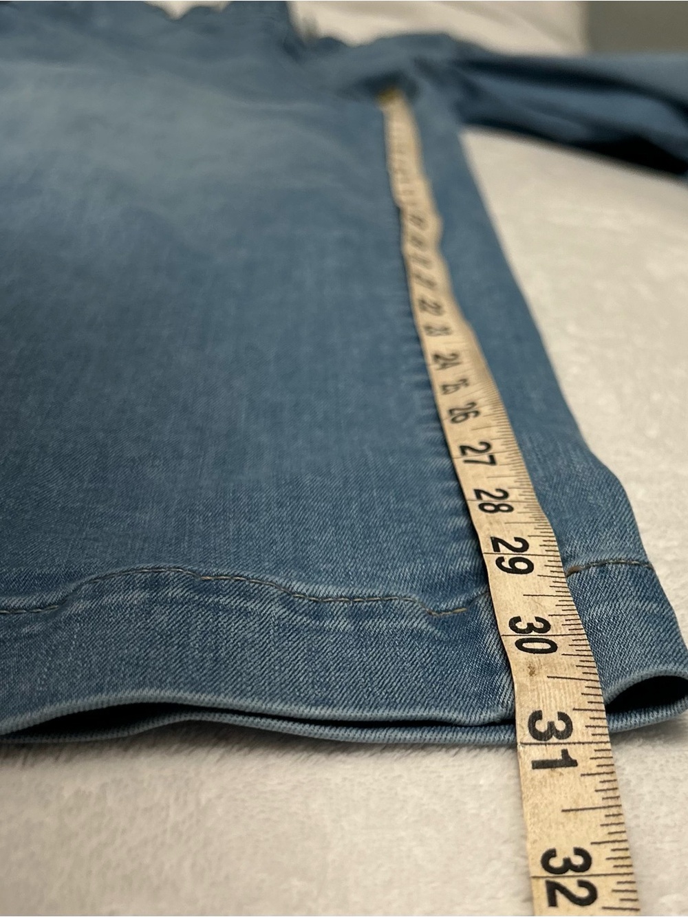 torrid Light Blue Straight-Leg Denim Pants with Drawstring - Picture 8 of 9